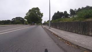 Cycling in Porto. Overweight cyclist goes 75km/h!