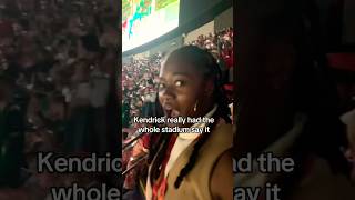 Everyone at Super Bowl screamed ‘A MINOR’ during Kendrick Lamar’s Not Like Us 😳 #kendricklamar #nfl