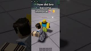 How did bro become immortal #thestrongestbattlegrounds #roblox #tsg #tsbg #jjs #free