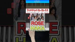 ROSE／HANA【ドレミ楽譜歌詞付き】初心者向け簡単ピアノ 弾いてみた 初級 easy piano tutorial TikTok