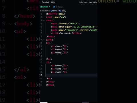 Mastering HTML Lists: Tips and Tricks for Beginners | #html #webdevelopment #youtubeshorts #trending