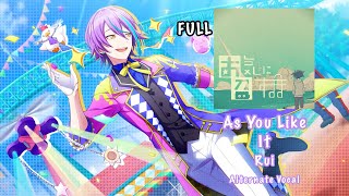 [FULL VER] As You Like It お気に召すまま Rui Kamishiro 神代 類 Alternate Vocal