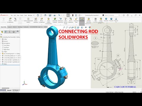 Connecting Rod Parts and Assembly in SolidWorks