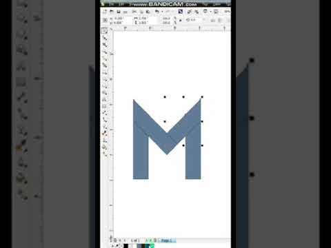 How TO Make ""M"" LETTER LOGO in Corel DRAW  #logo #coreldraw   #shortsfeed #graphics #viralreels