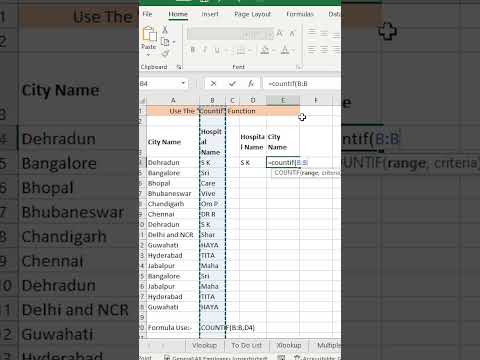 How to Use COUNTIF Function