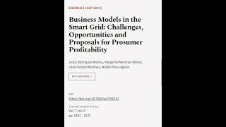 Business Models in the Smart Grid: Challenges, Opportunities and Proposals for Prosum... | RTCL.TV