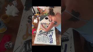 East Coast/West Coast Custom Cornhole Boards! #resinpainting #SmallBusiness #zxycba
