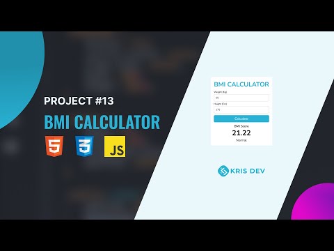 Simple html css javascript project for beginner make a bmi calculator