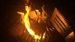 MY BURGERS LIT ON FIRE!!!