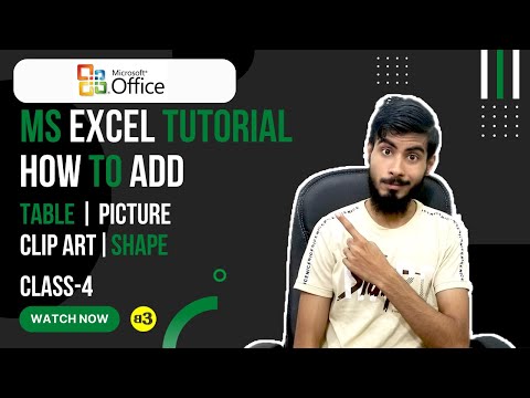 MS Excel Tutorial | Table | Picture | Clip Art | Shapes