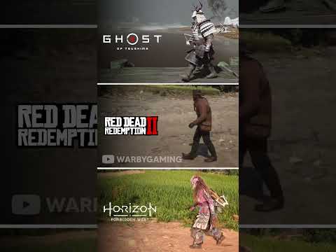 Ghost of Tsushima vs RDR2 vs Horizon Forbidden West | Walking Animation