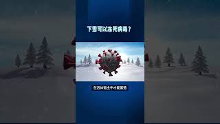 下雪可以冻死病毒？