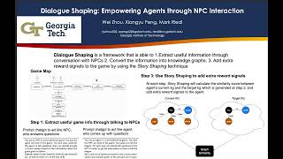 Dialogue Shaping: Empowering Agents through NPC Interactions (AIIDE 2023 EXAG Workshop Paper)