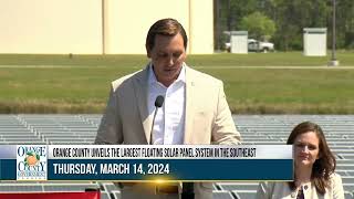 Orange County unveils largest floating PV system in the Southeast U.S.