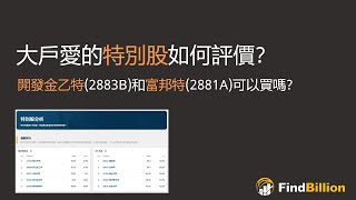 大戶愛的特別股如何評價? 開發金乙特(2883B)和富邦特(2881A)可以買嗎?