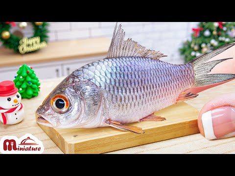 Amazing Miniature Fish Burger For Christmas | ASMR Cooking Mini Food