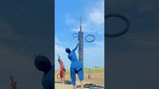Truck Tyre vs Car Tyre: Strength Test #funk #dancehall #automobile #2025tech #ojwheels #tyrestretch
