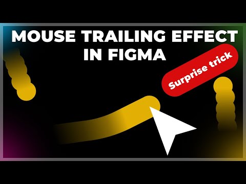 Mouse Trailing effect with Text masking animation in figma