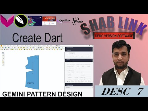 Desc 7 | Create Dart in gemini pattern|pattern making| fashion designer | Gemini X19 | Gemini Cad