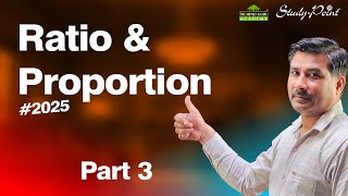 Ratio & Proportion Part 3 | Maths 2025  #upsc #cuet #clat #maths #jobs #education
