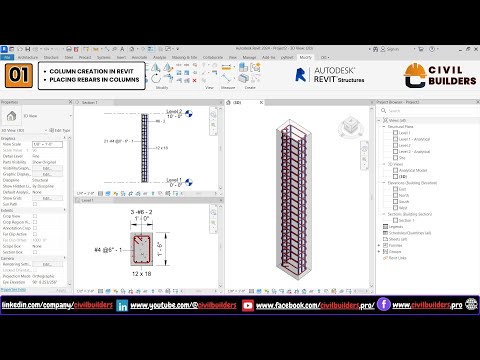 Master Revit : Ultimate Guide to Creating Columns & Placing Rebars | Class  1