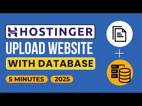 How To Upload Website on Hostinger with Database 2025 | Upload WordPress website to Hostinger