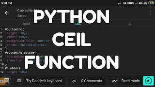 Python Math Ceil Module Tutorial For Beginners #python3
