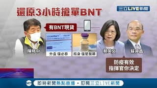 陳時中自爆攔BNT內幕！還原3小時決策過程"台積電打關鍵電話"遭質疑此舉淡化郭董功勞? 阿中部長兩度喊:無聊｜記者 蔡孟真 李文勝  ｜【LIVE大現場】20210827｜三立新聞台
