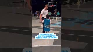 Sabrina Ionescu's Heartwarming Gesture Delights Young Fan On Court