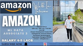 Ml Data Associate 2-#amazon Hiring #Walk-In-Interview -AMAZON#AMAZON -||#amazonjobs2025#amazon#HYD13