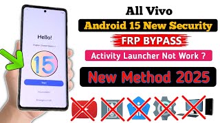 ✅All Vivo Android 15 FRP Bypass 2025 || Vivo android 15 activity launcher Not Working - Android 15 |