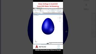Draw 3d Egg in AutoCAD - AutoCAD Basic 3d Modeling #autocadegg #autocad3dmodeling #CADable #cadcam