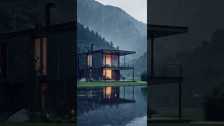 Majestic Mountains and Cozy Cabins #rain #heavyrainandthundersoundsforsleeping #meditation