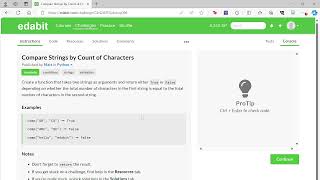 Python Tutorial for Beginners - Edabit - Compare Strings by Count of Characters
