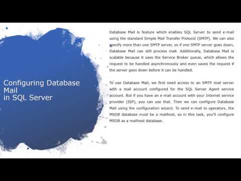 Configuring Database Mail   SQL Server #sqlserveradministrator #sqlserverdba