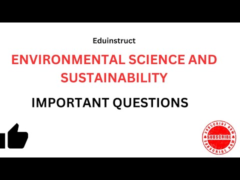 IMPORTANT QUESTIONS | ENVIRONMENTAL SCIENCE AND SUSTAINABILITY #engineering #exam #education#nptel