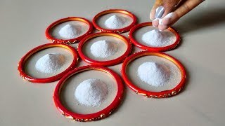 Beautiful Very Simple and Easy Rangoli Designs For Festival | चूड़ी से आप भी बना लेंगे सुंदर रंगोली