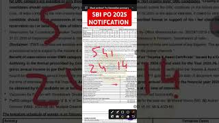 SBI PO 2025 : #sbipo #sbipo2025 #sbiponotification #sbivacancy