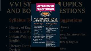 CUET PG MA English syllabus and book suggestions #cuetpgupdate #cuetpg #english