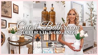 Bathroom Decor Ideas | Guest Bathroom Organization | Bathroom Styling tips | Small Space Makeover