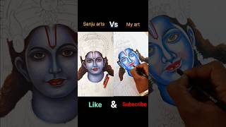 The Great artist🤩#sanjuarts  Vs My drawing😁#shorts
