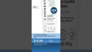 The Honest Company Hypoallergenic Diaper Rash Cream 6 oz