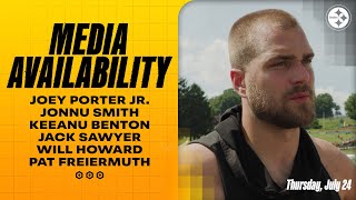 Freiermuth, Porter Jr., Smith, Sawyer, Howard Media Availability (July 24) | Pittsburgh Steelers