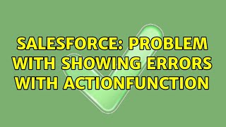 Salesforce: Problem with showing errors with ActionFunction
