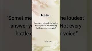 "Silence Speaks Loud|#SilentWisdom #LifeTruth #DeepQuotes#english_quotes