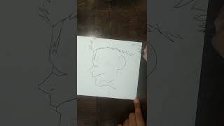 Sukuna drawing (outline)🙂↔️#jujutsukaisen #jjk#sukuna #gbtart #gojo #anime #ytshorts