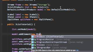 Java swing GUI tutorial #28: JList, ListSelectionListener and DefaultListModel