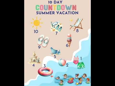 Summer Vacation Countdown Kids