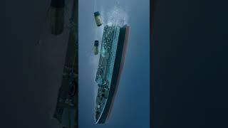 How deep is the bow of the Titanic in the seabed?