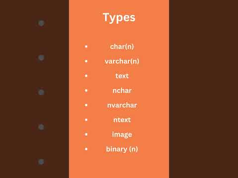 Fast Learn SQL String Data Type